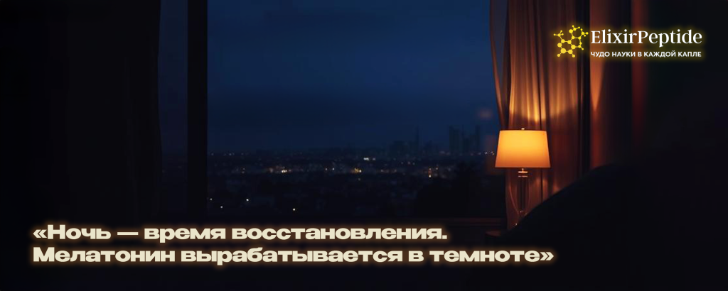 Ночь время восстановления. Мелатонин вырабатывается в темноте..png Ночь время восстановления. Мелатонин вырабатывается в темноте..png
