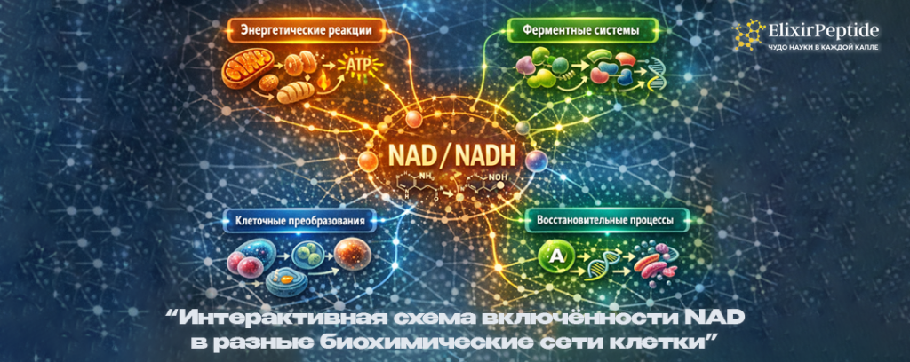 Интерактивная схема включённости NAD в разные биохимические сети клетки. .png Интерактивная схема включённости NAD в разные биохимические сети клетки. .png